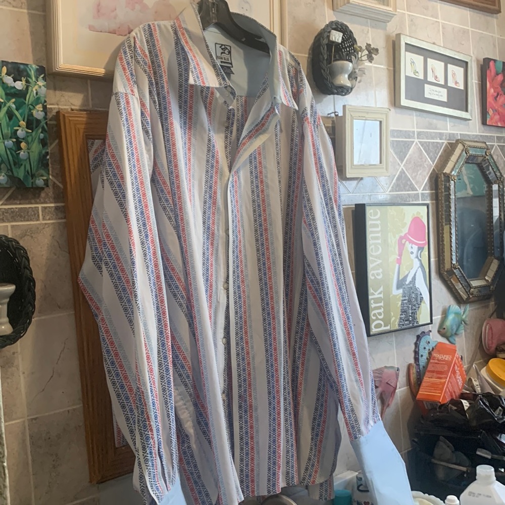 Raw blue nu realms dress shirt